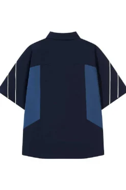 Colorblock Jersey Button Shirt