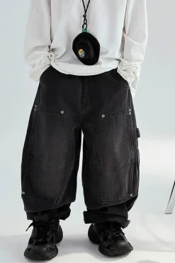 Loose Fit Double Knee Jeans